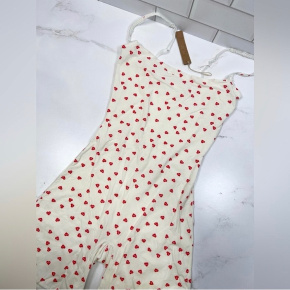 SKIMS Heart Print Fits Everybody Romper Onesie XS - Picture 3 of 7